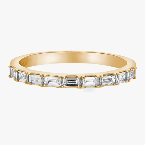 14K H-I/SI Lab Grown Baguette Diamond Band