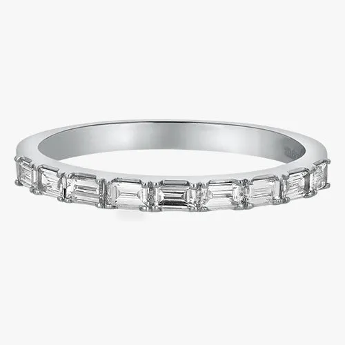 14K H-I/SI Lab Grown Baguette Diamond Band