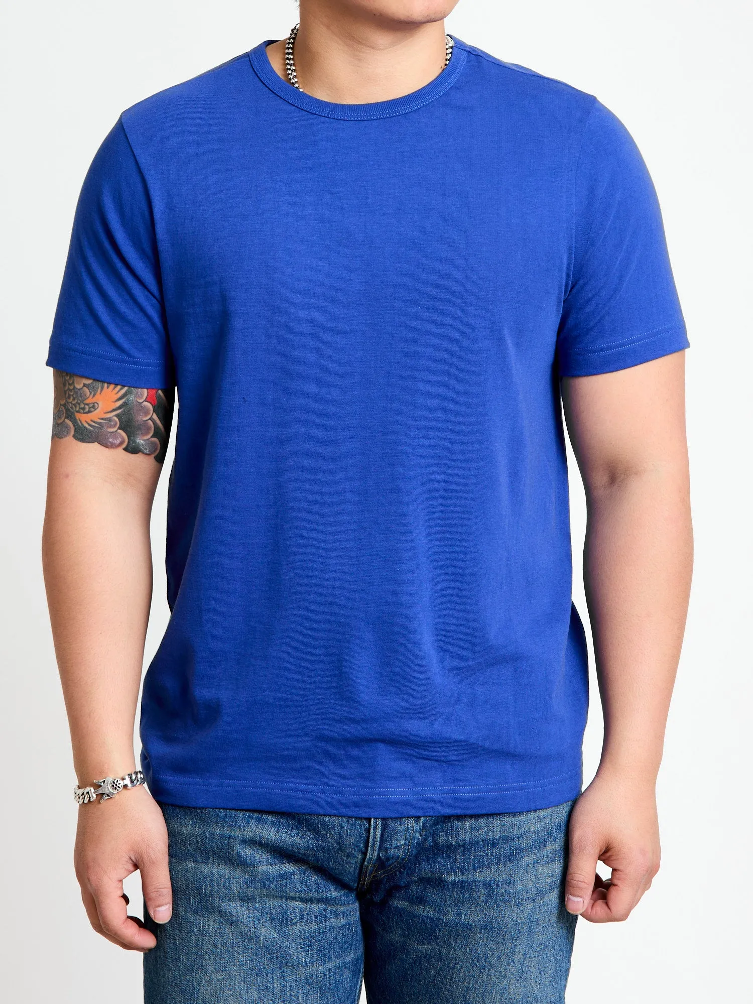 1950s "Good Originals" 5.5oz Loopwheel T-Shirt in Vintage Blue