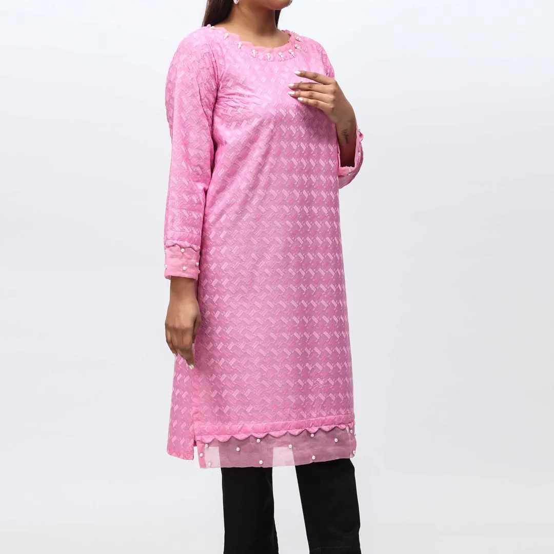 1PC- Embroidered Chikankari Shirt PS4080