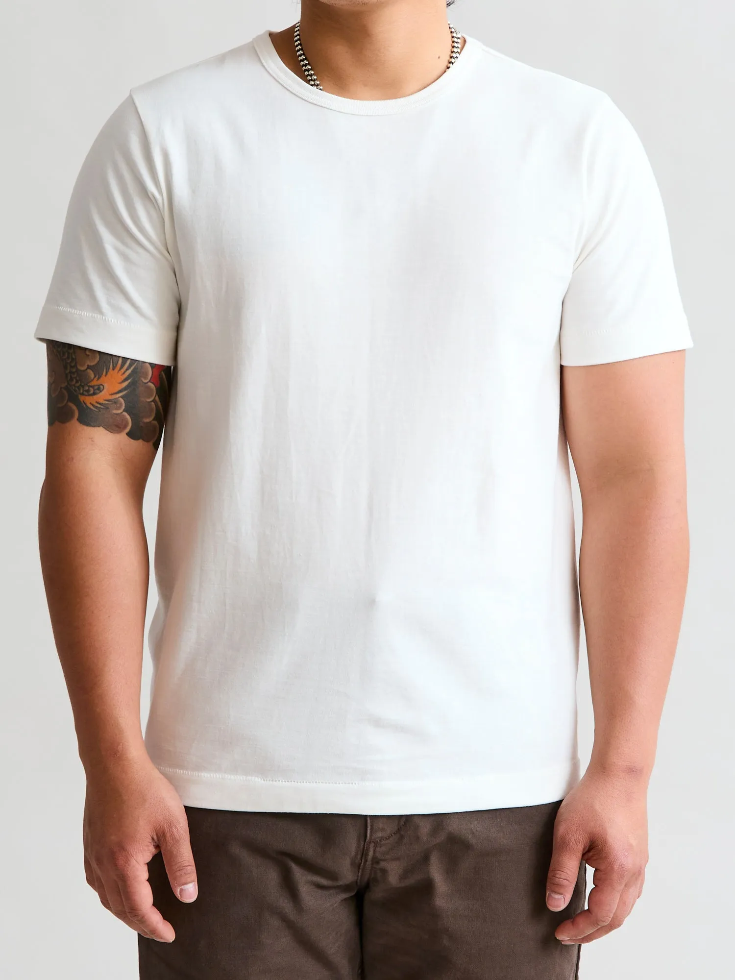 215 "Good Originals" Heavyweight 7.2oz Loopwheel T-Shirt in White