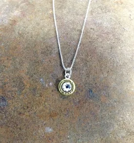 25 Auto Bullet Head Sterling Silver Necklace