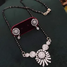 Aamrapali Silver Plated AD Mangalsutra