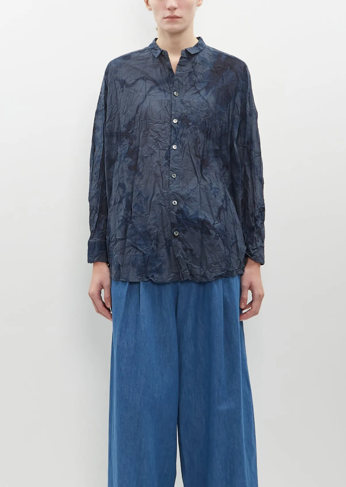 Ai No Hana Blouse — Navy