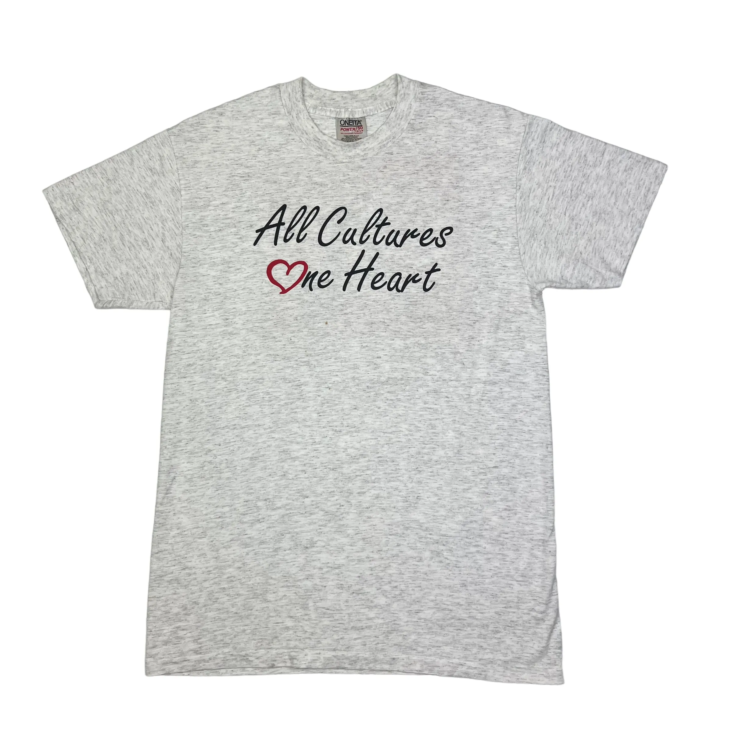 All Cultures One Heart Grey T-shirt