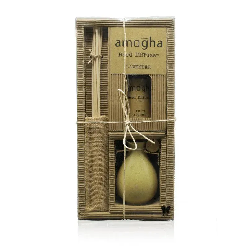 Amogha Reed Diffuser | Diffuser Oil | Multiple Fragrances | 5 x 2 x 11 inches