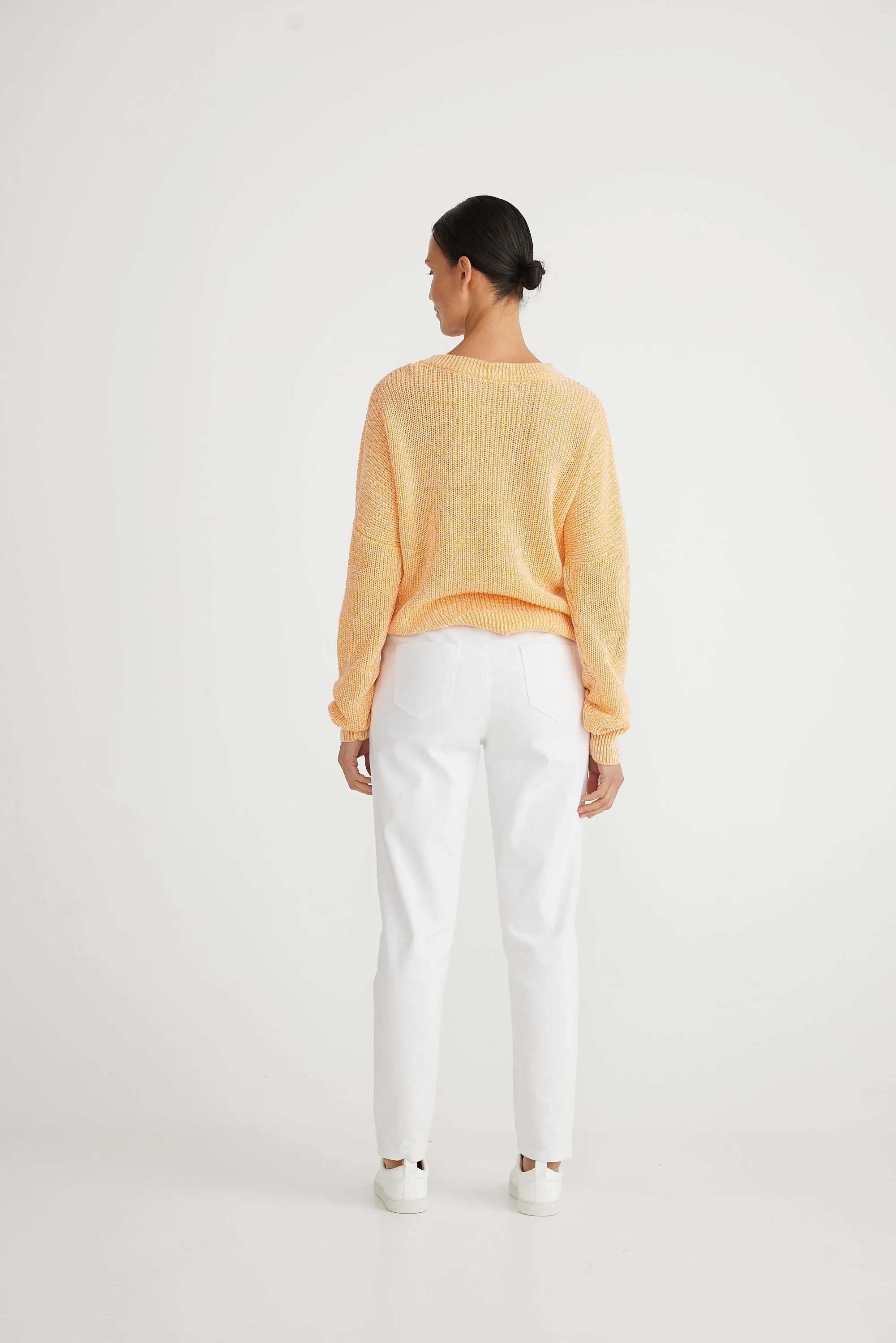 Antonia Two Tone Sweater (Canteloupe)