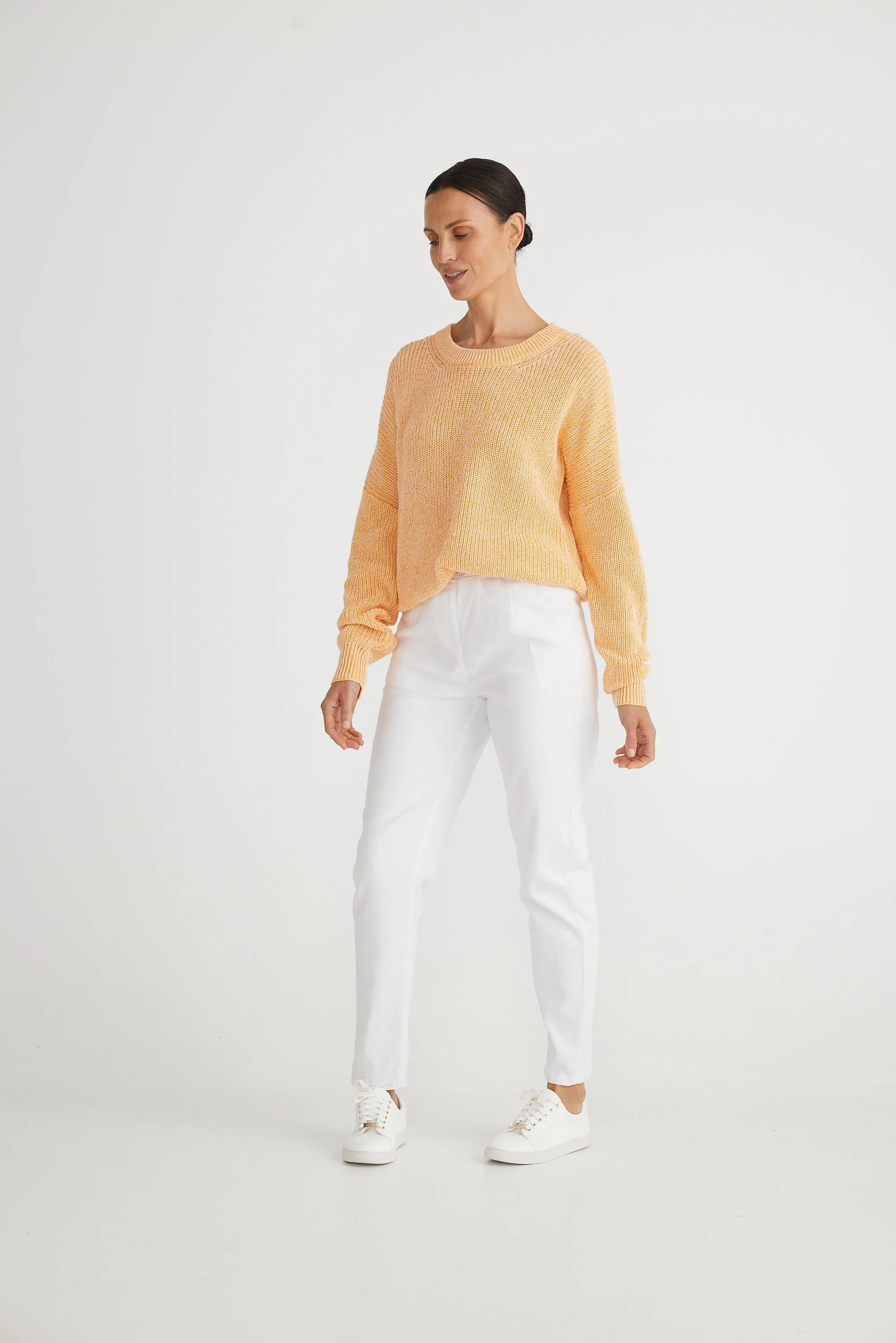 Antonia Two Tone Sweater (Canteloupe)