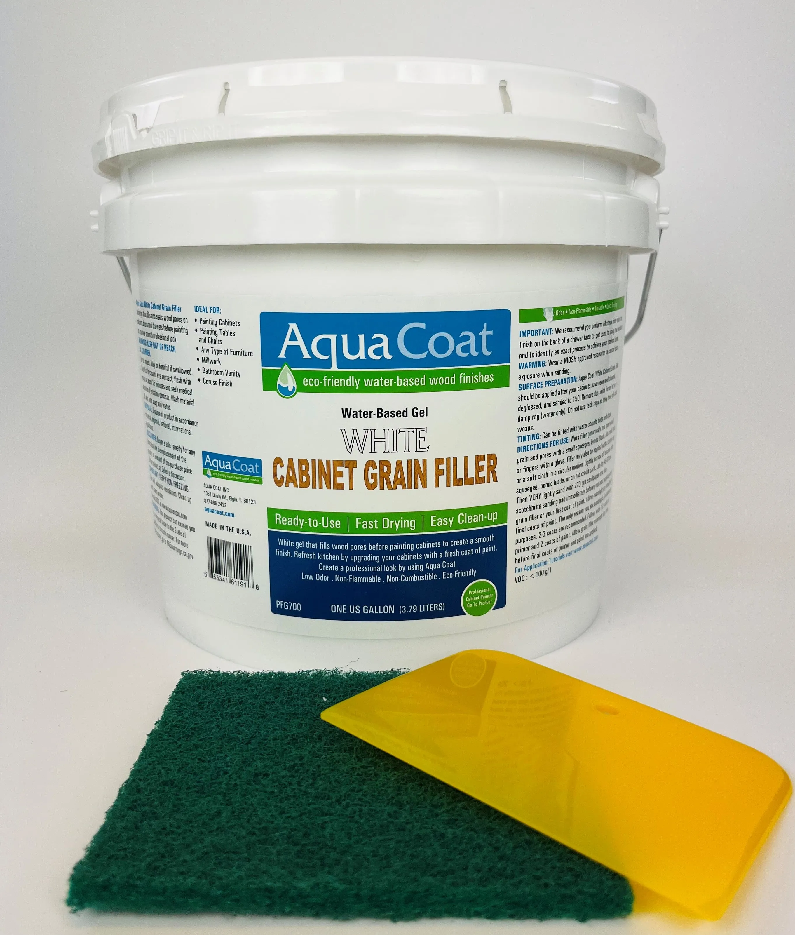 Aqua Coat WHITE Cabinet Grain Filler