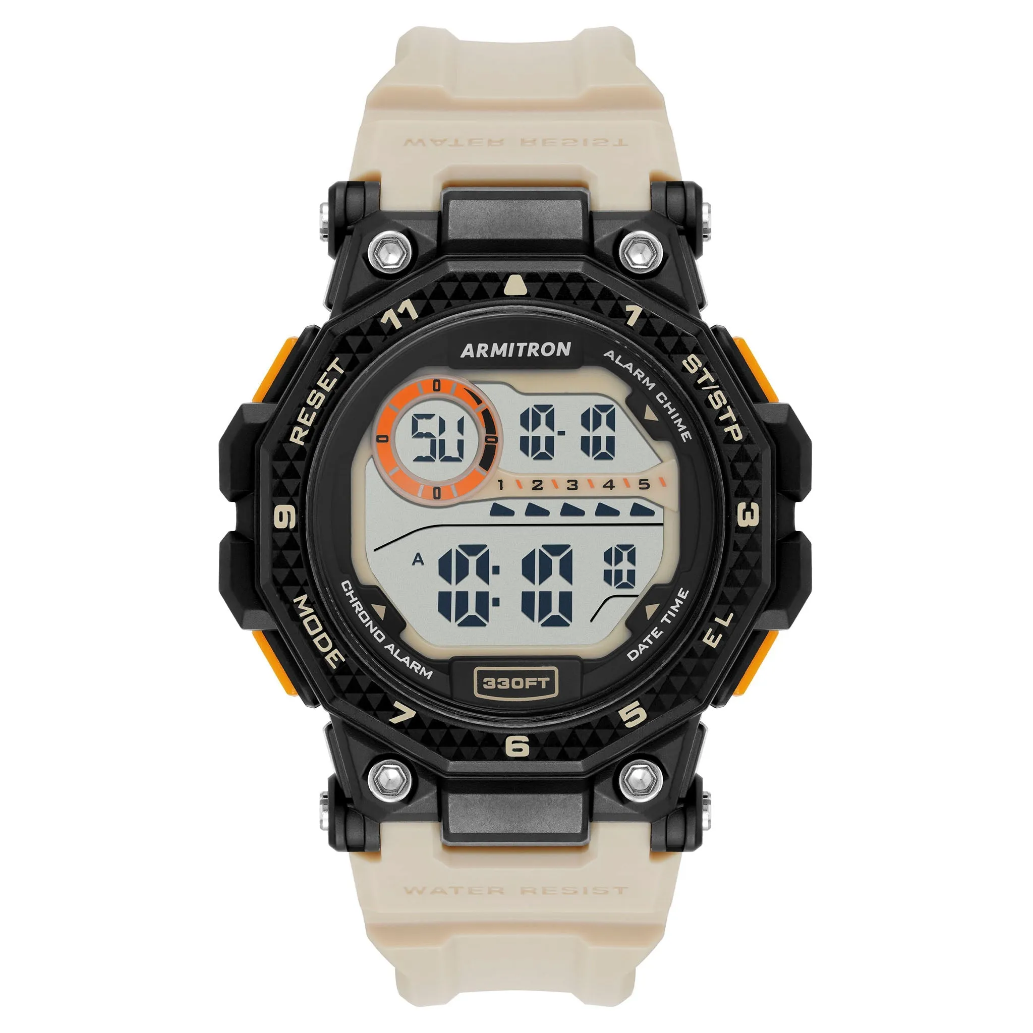 Armitron Beige Resin Men's Digital Watch - 408504BBE