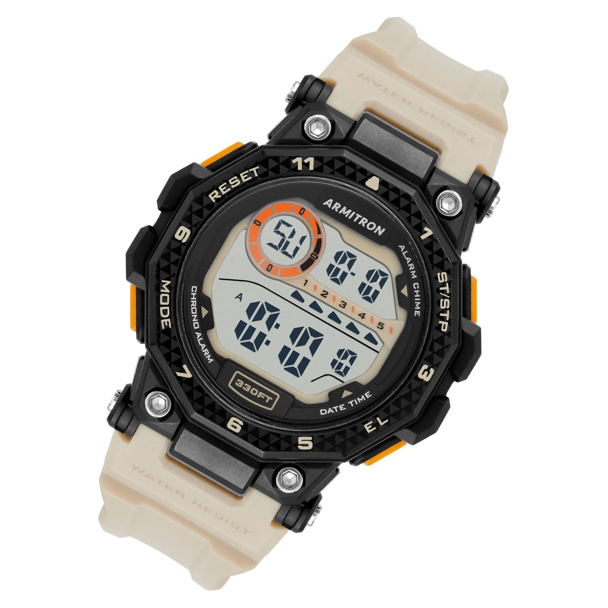 Armitron Beige Resin Men's Digital Watch - 408504BBE