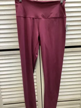 Athletic Leggings By Yogalicious In Wine, Size: L