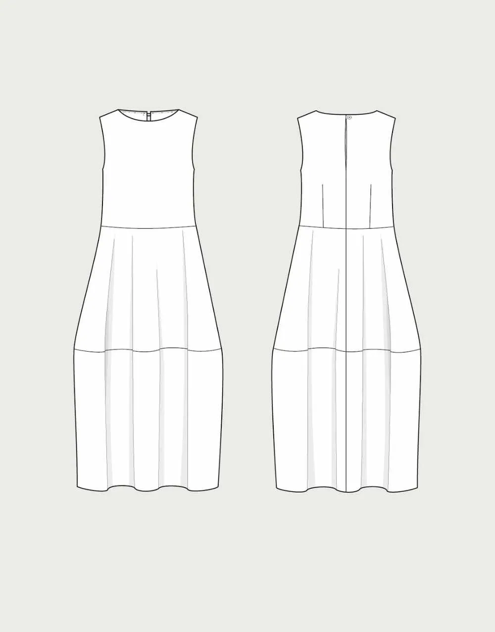 Barrel Dress Sewing Pattern, The Assembly Line