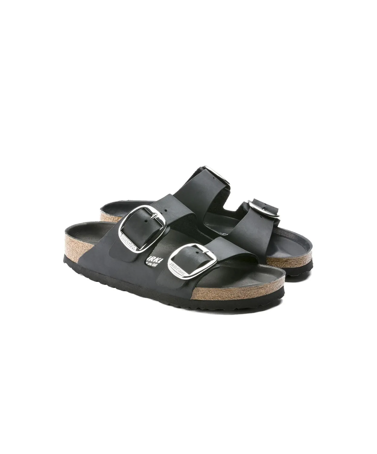 Birkenstock Arizona Big Buckle Oiled Leather Black Sandals