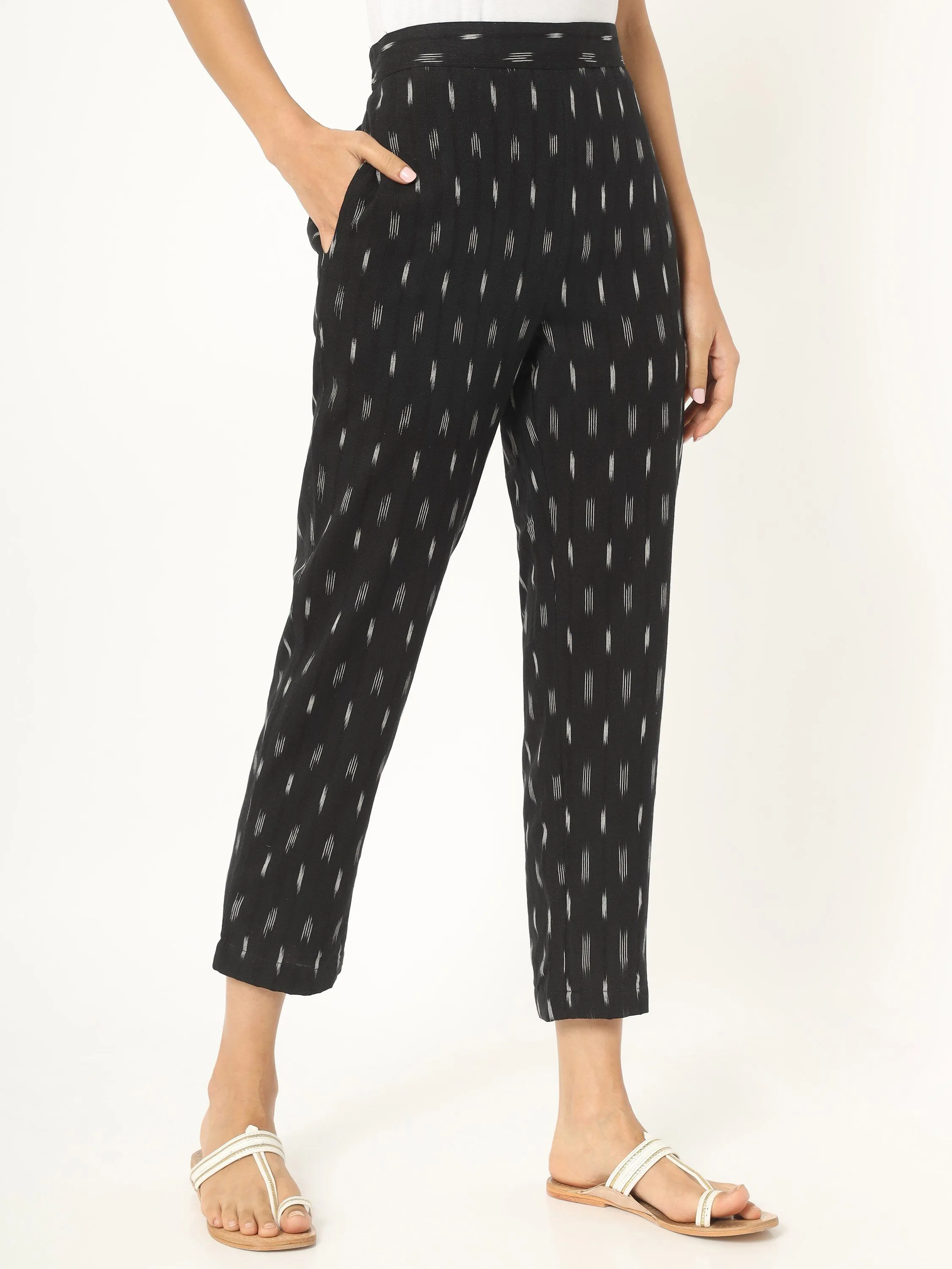 Black Ikat Trouser