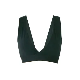 Black organic bamboo cross over bra