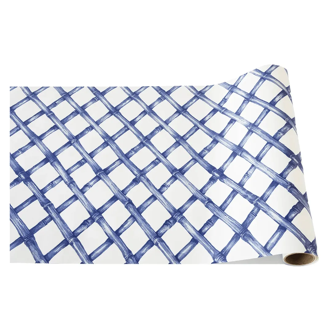 Blue Lattice Table Runner