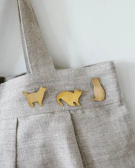 Brass Cat Pin