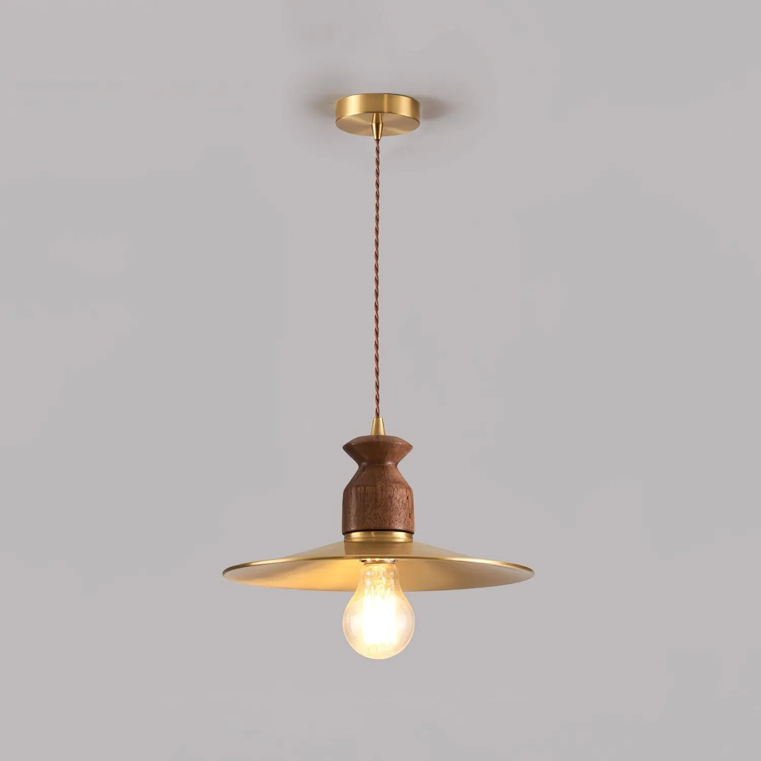 Brass Crest Pendant Light