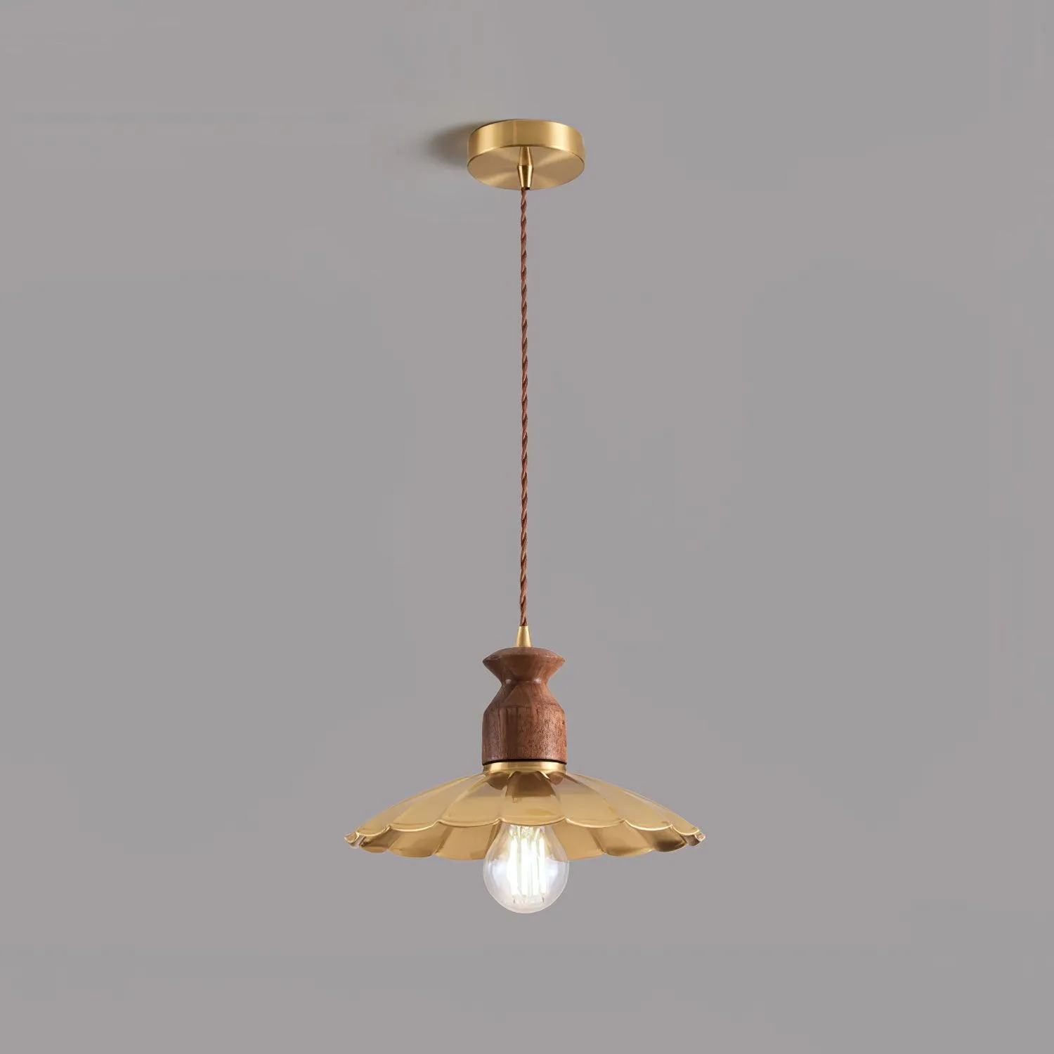 Brass Crest Pendant Light