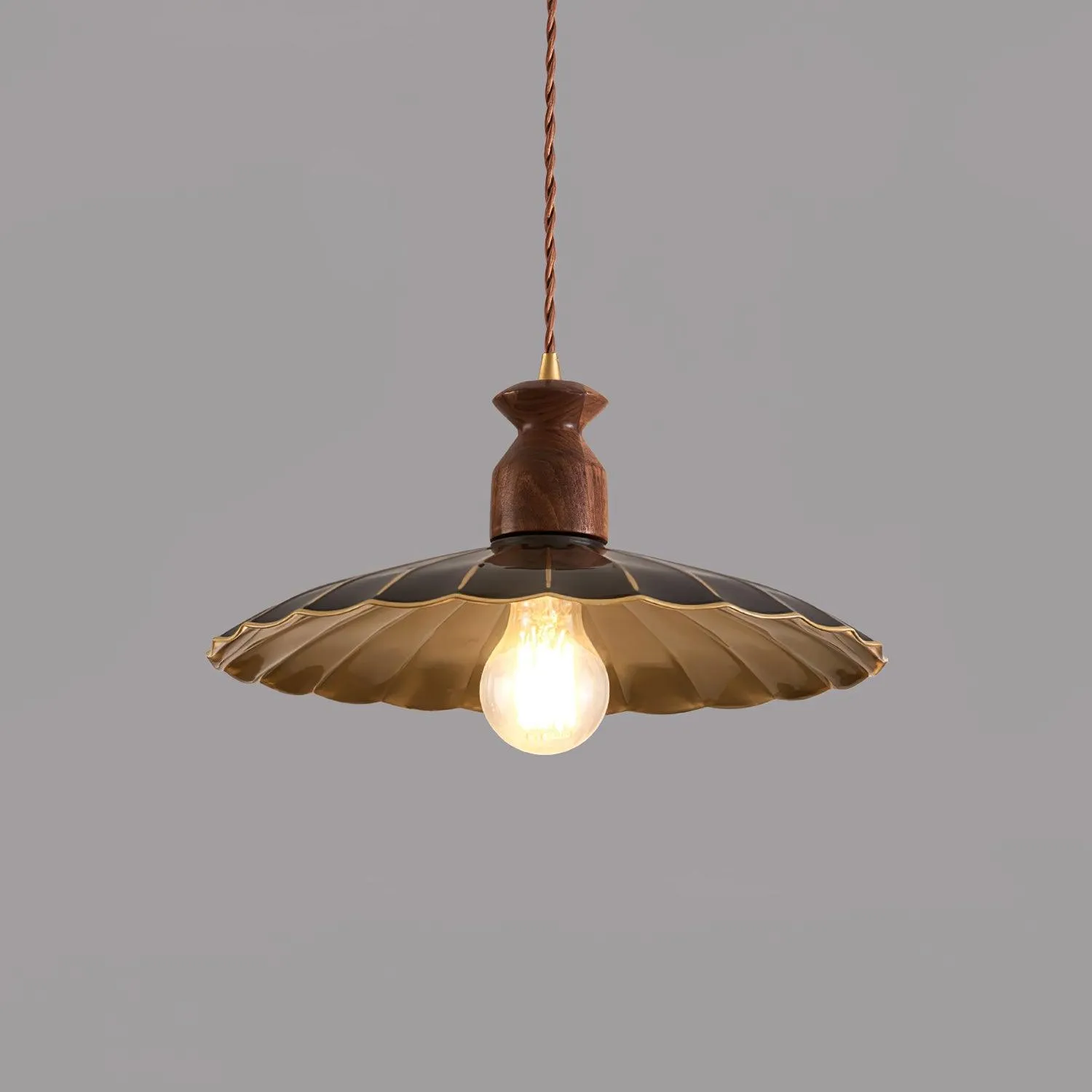 Brass Crest Pendant Light