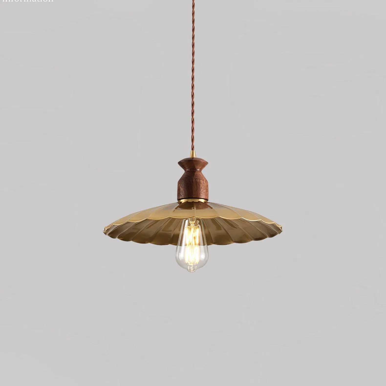 Brass Crest Pendant Light