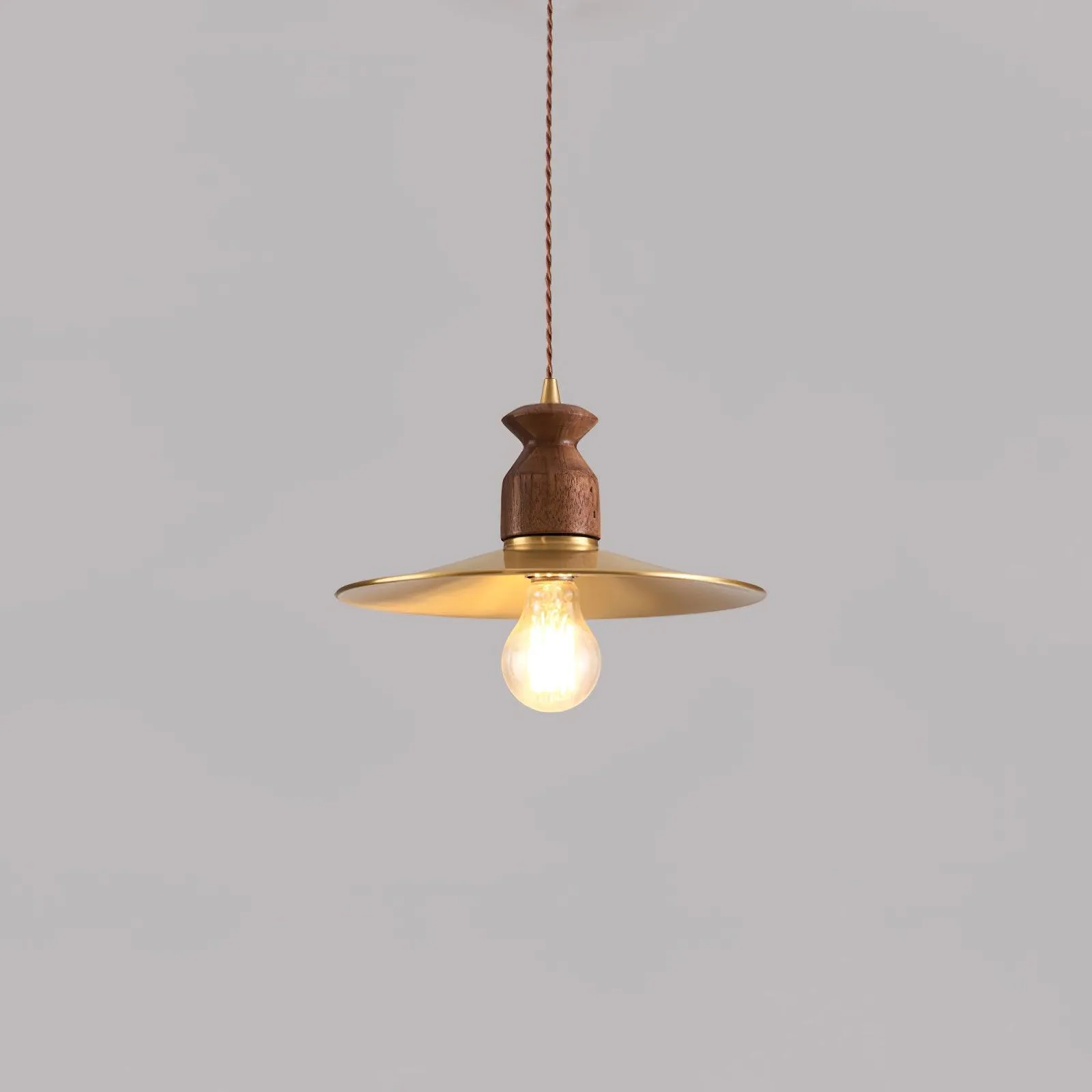 Brass Crest Pendant Light