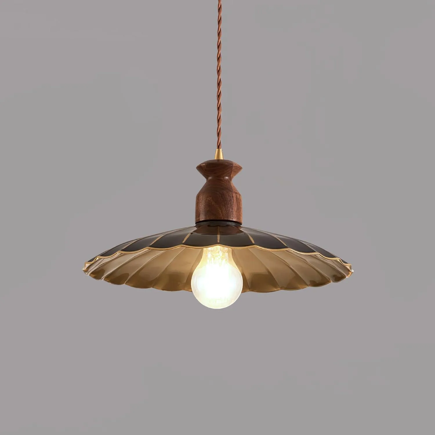 Brass Crest Pendant Light