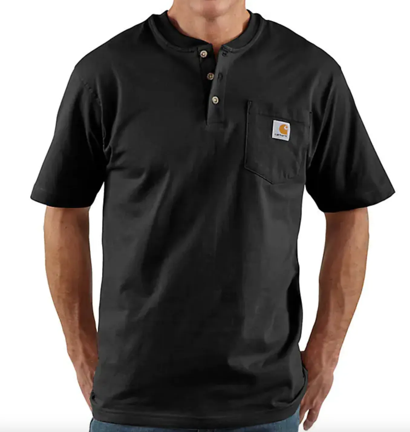 Carhartt K84 Big/Tall Short Sleeve Pocket Henley T-Shirt