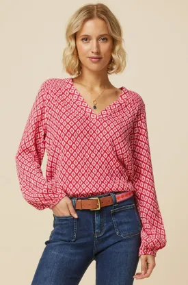 Clea Blouse | Cerise Pink