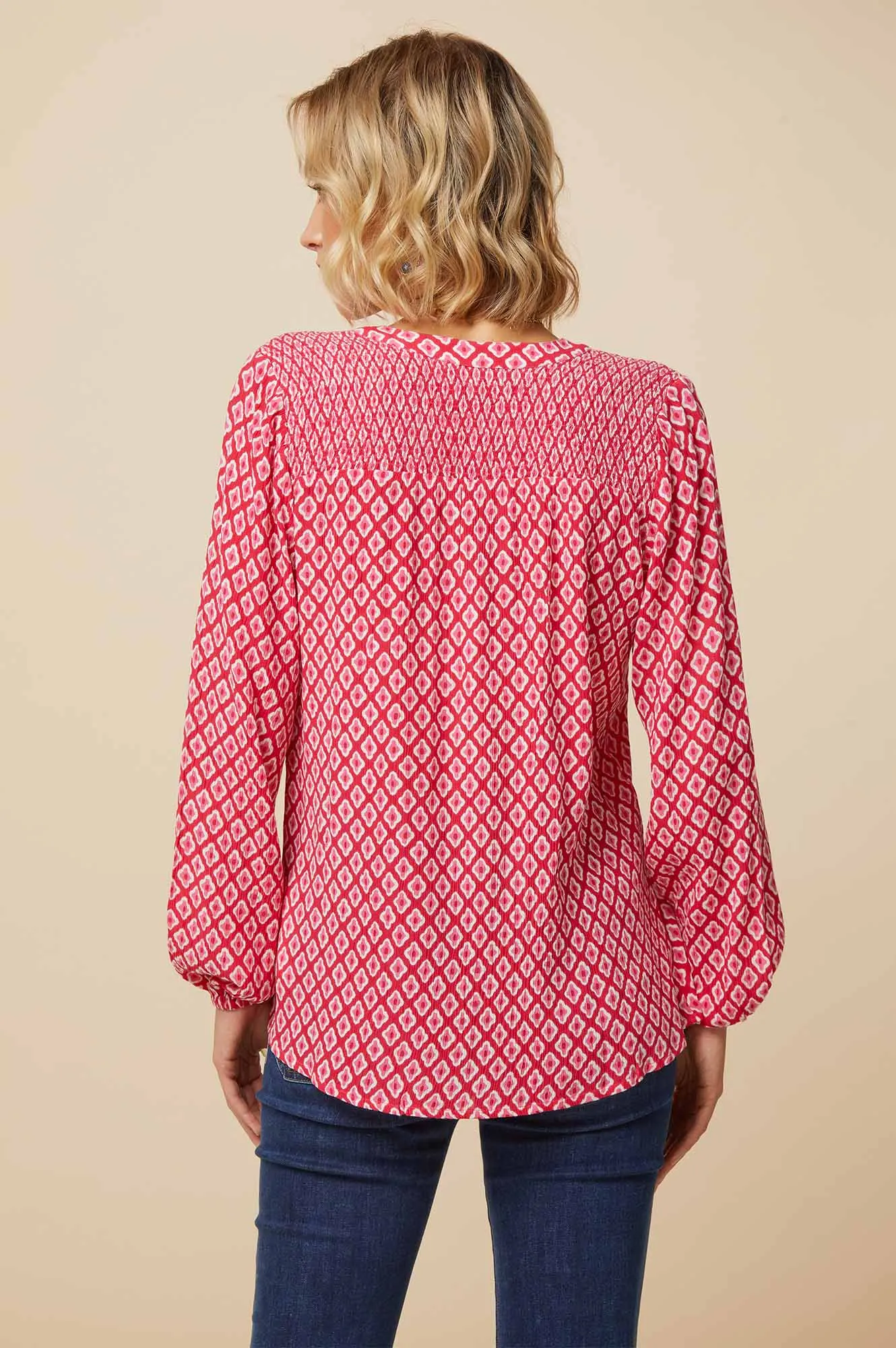 Clea Blouse | Cerise Pink