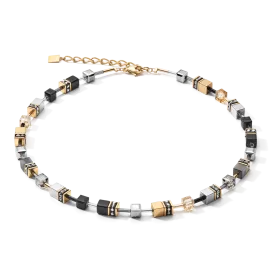 Coeur De Lion GeoCUBE® Grey Gold Necklace