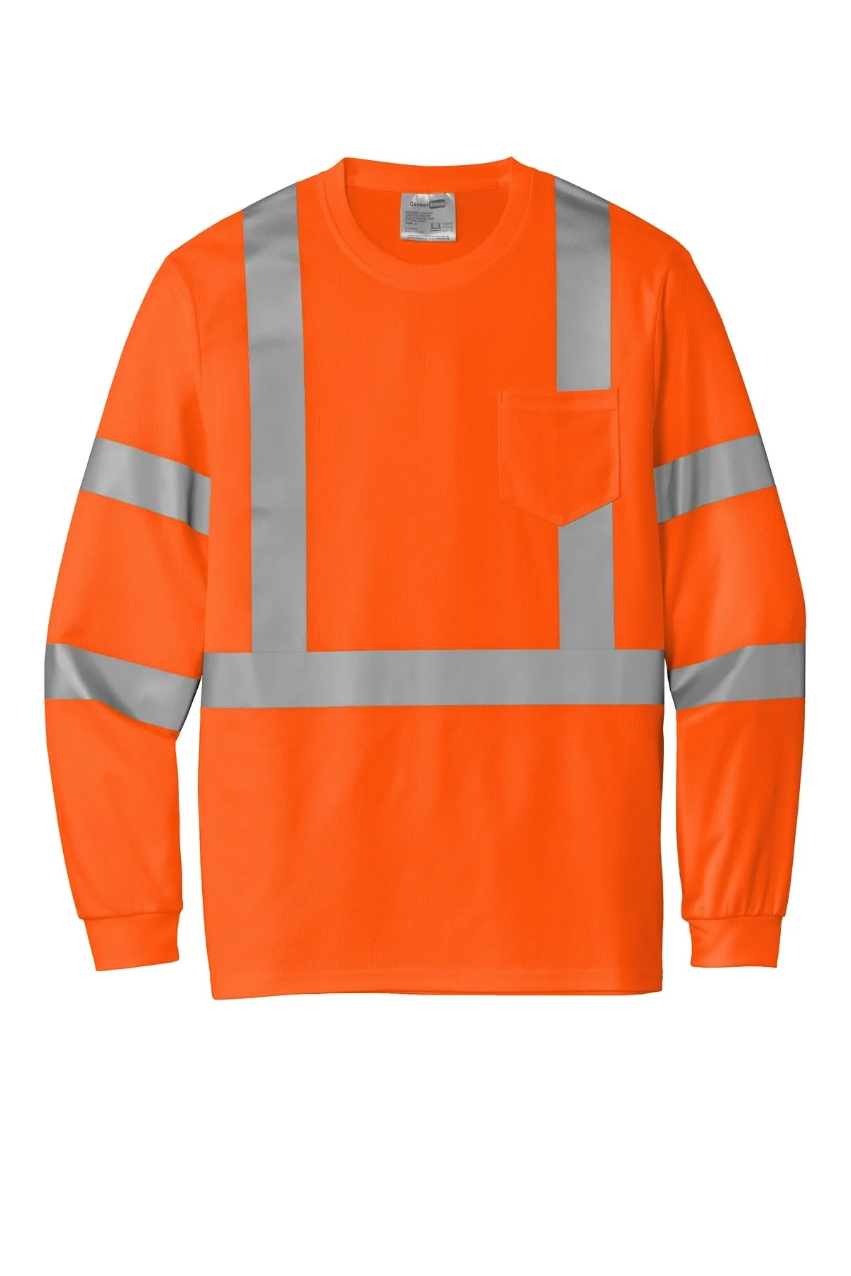 CornerStone ANSI 107 Class 3 Mesh Long Sleeve Tee. CS203