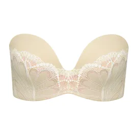 Deco lace strapless [Ivory]