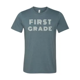 First Grade Retro Font Soft Tee