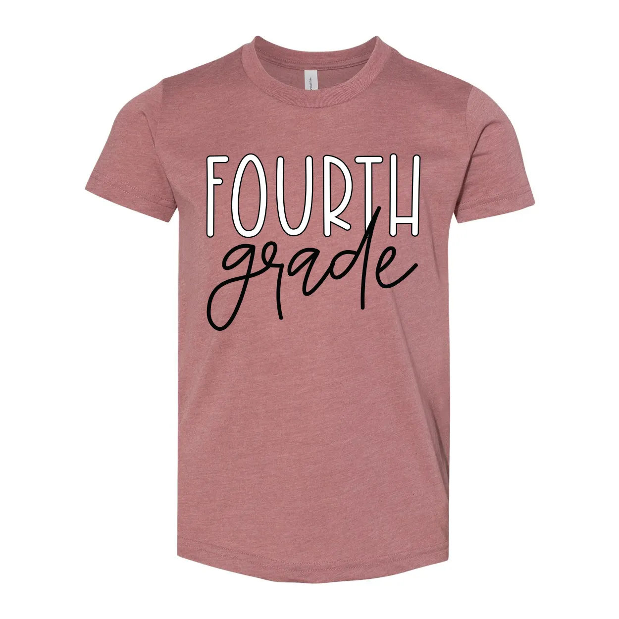 Fourth Grade YOUTH Block Script Tee