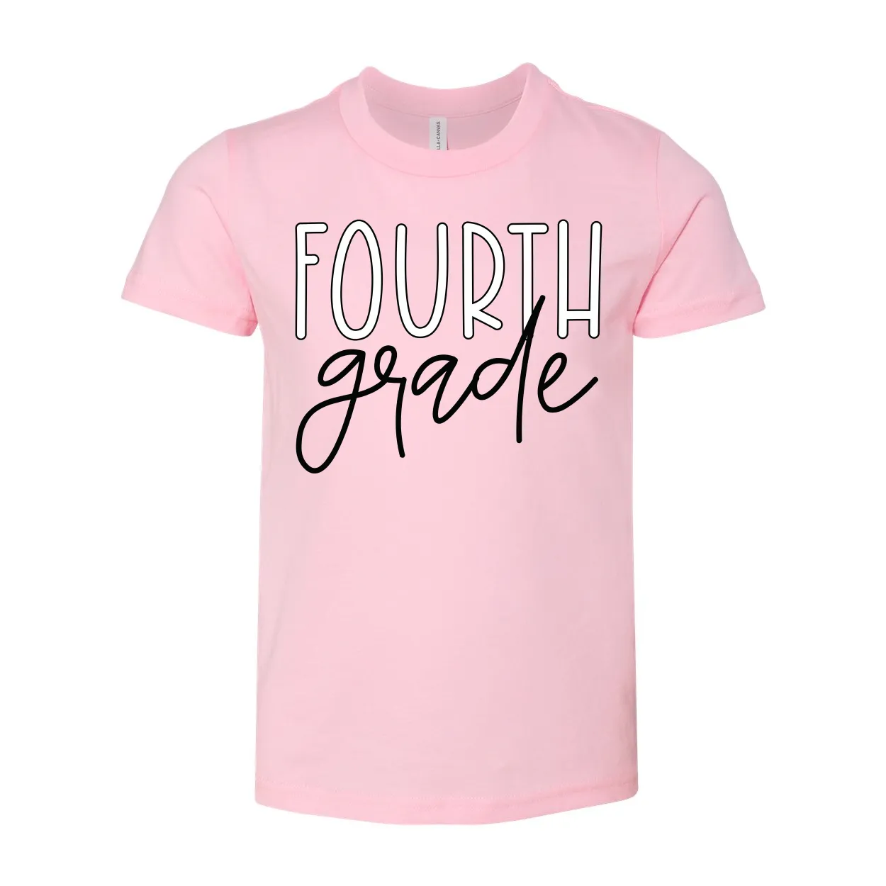 Fourth Grade YOUTH Block Script Tee