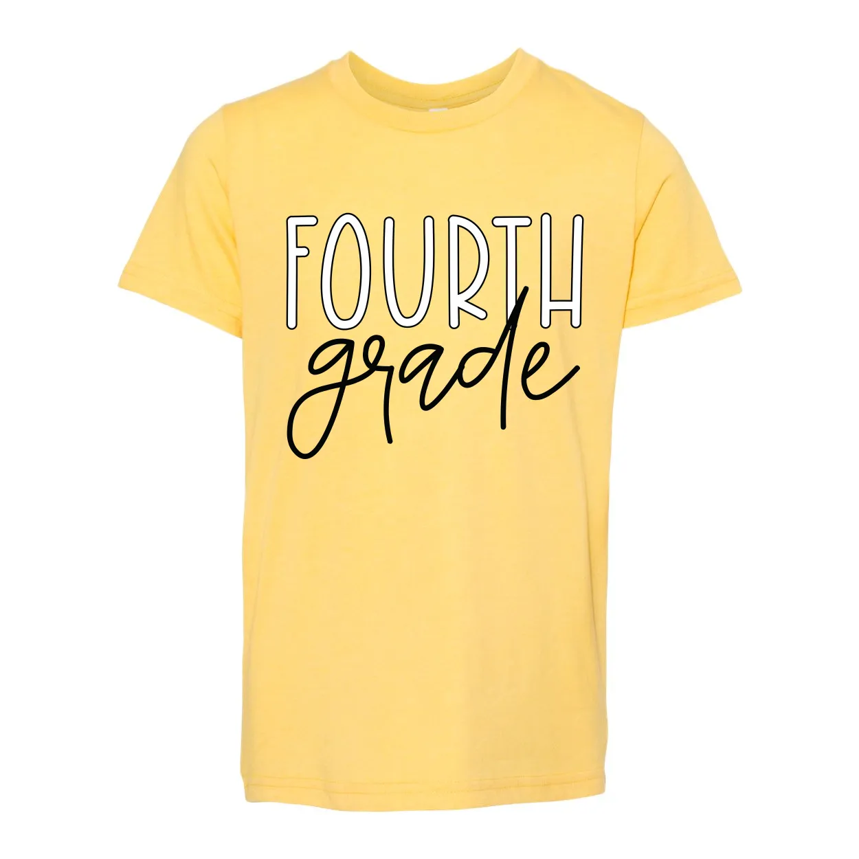 Fourth Grade YOUTH Block Script Tee