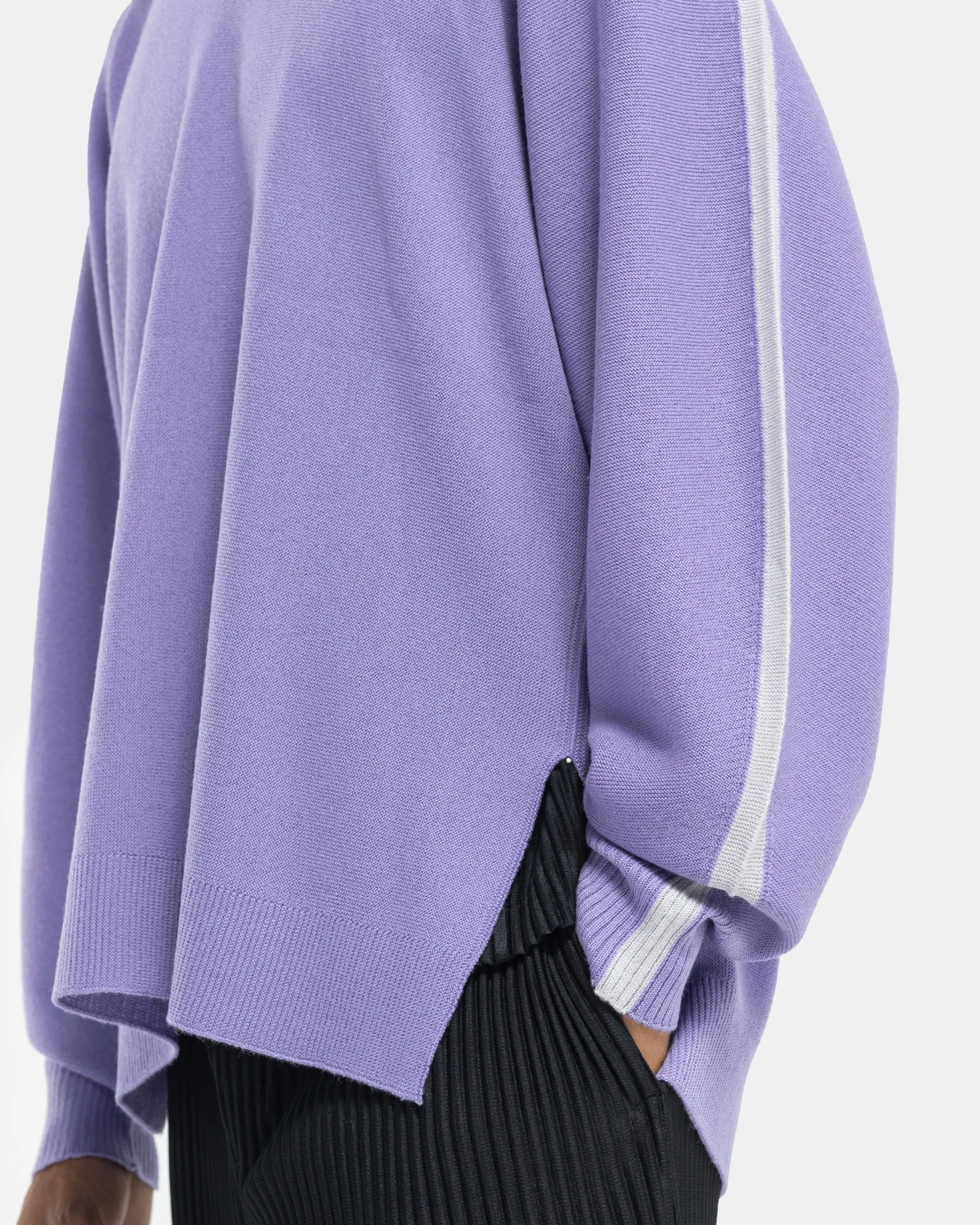 Framework Knit Mockneck in Purple