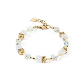 GeoCUBE® Iconic Nature bracelet gold white