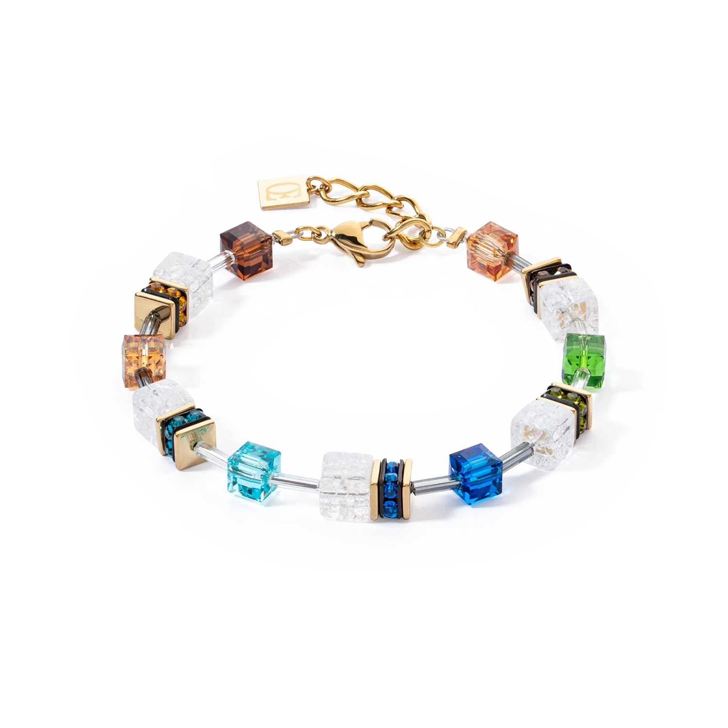 GeoCUBE® Iconic Nature bracelet multicolour gold