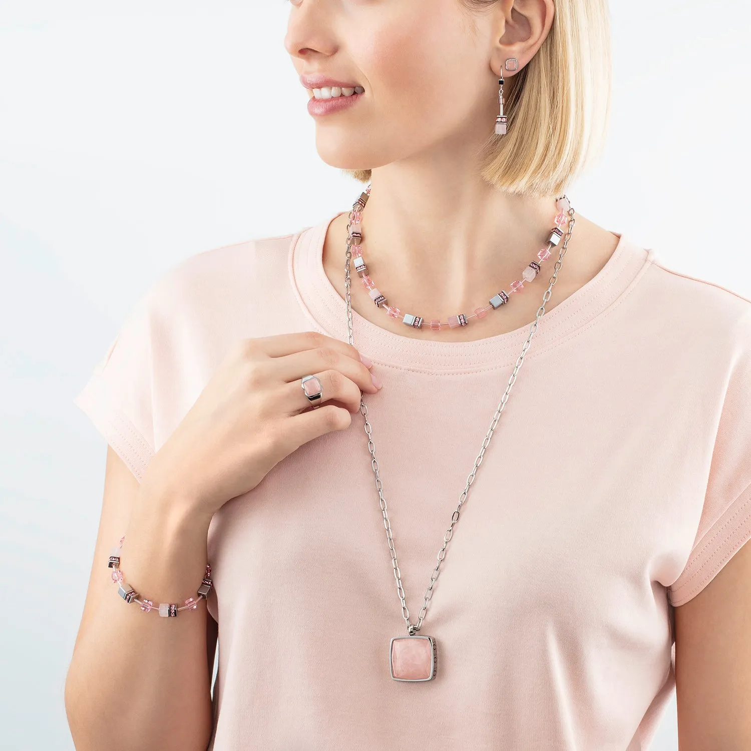 GeoCUBE® Iconic Precious necklace rose