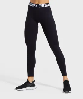 Gymshark Fit Seamless Leggings - Black/White