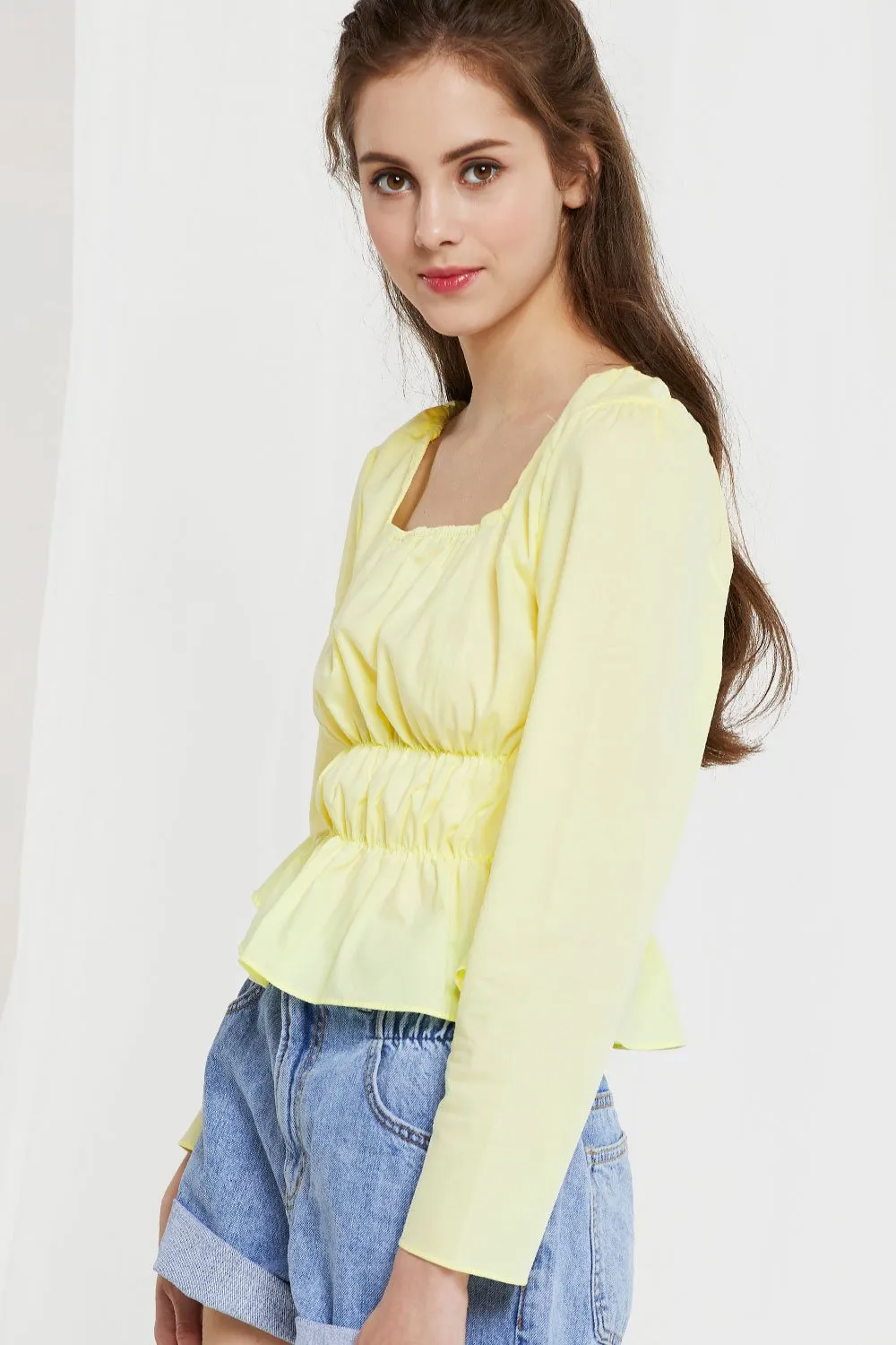 Handan Square Neck Crop Top