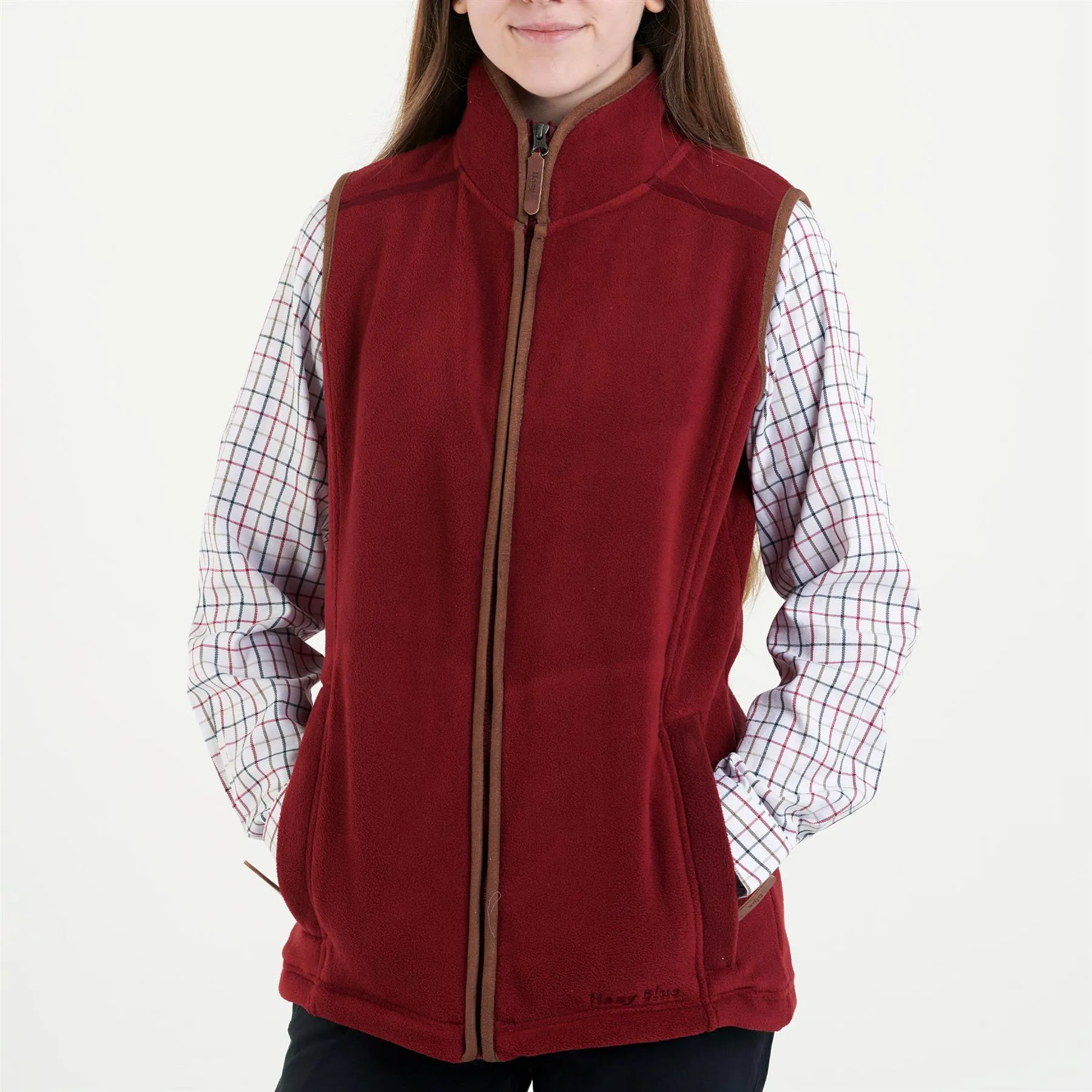 Hazy Blue Womens Sofia Full Zip Fleece Bodywarmer