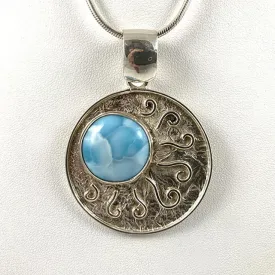 Larimar & Sterling Silver Pendant