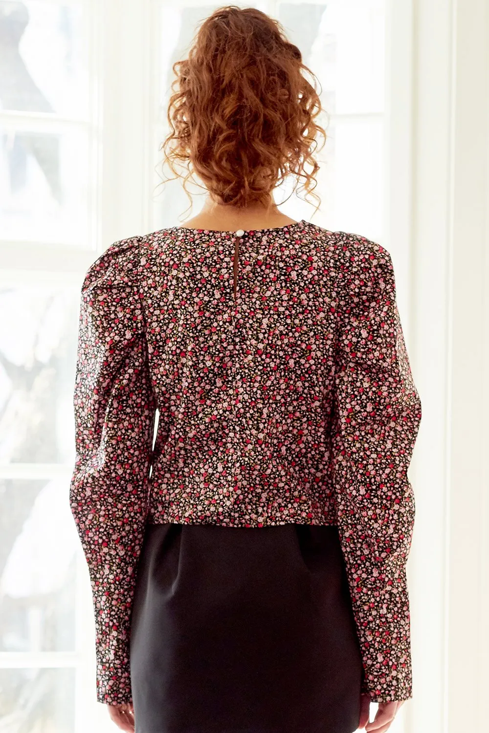 Louise Floral Ruched Blouse