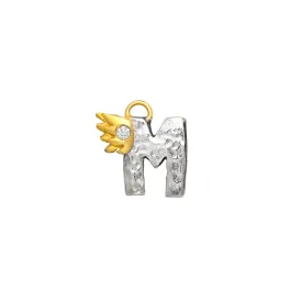 M With Diamond Charm