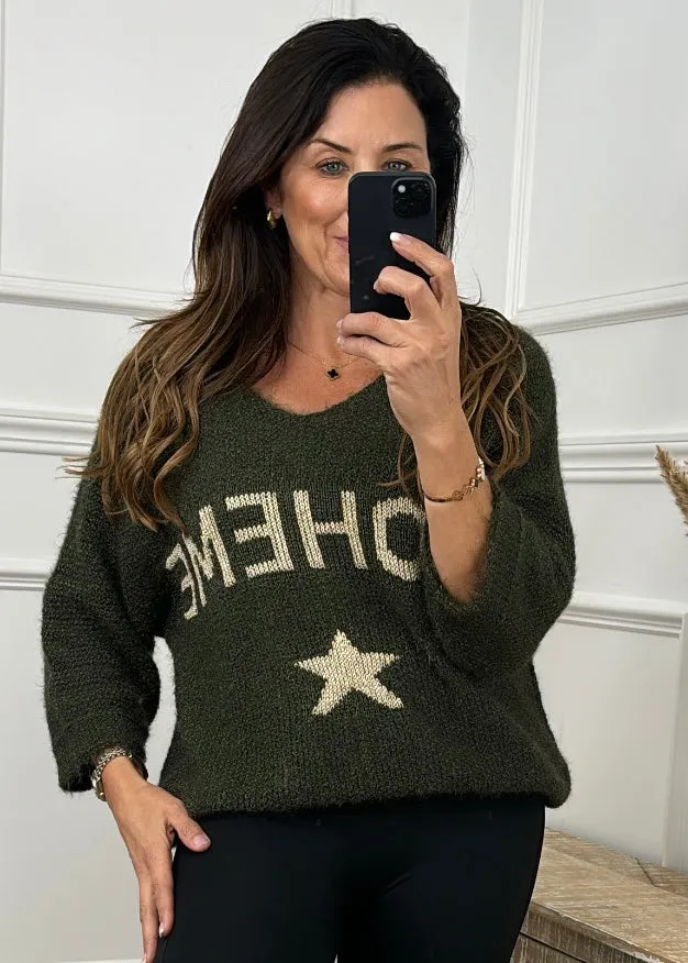 Mikela Khaki BOHEME Sweater