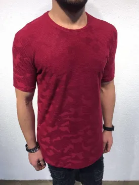 Red Pattern Oversize T-Shirt B31 Streetwear T-Shirts